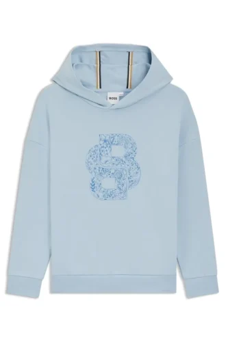 Kids’ stretch-cotton hoodie with Double B monogram