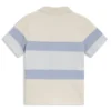 Kids’ stretch-cotton polo shirt with color-block stripes