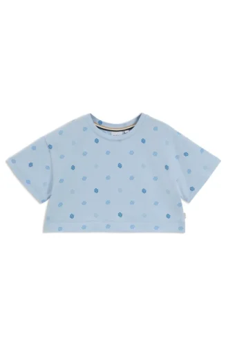 Kids’ stretch-cotton T-shirt with Double B monograms