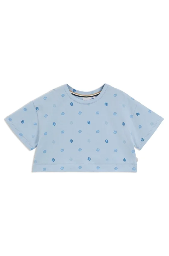 Kids’ stretch-cotton T-shirt with Double B monograms Kids’ stretch-cotton T-shirt with Double B monograms