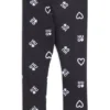 Kids’ stretch leggings with logo and hearts print Kids’ stretch leggings with logo and hearts print