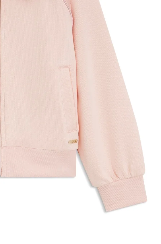 Kids’ stretch piqué cardigan with logo plaque Kids’ stretch piqué cardigan with logo plaque