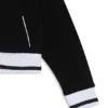 Kids’ stripe-ribbing zip-up hoodie in velvet Kids’ stripe-ribbing zip-up hoodie in velvet