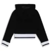 Kids’ stripe-ribbing zip-up hoodie in velvet Kids’ stripe-ribbing zip-up hoodie in velvet