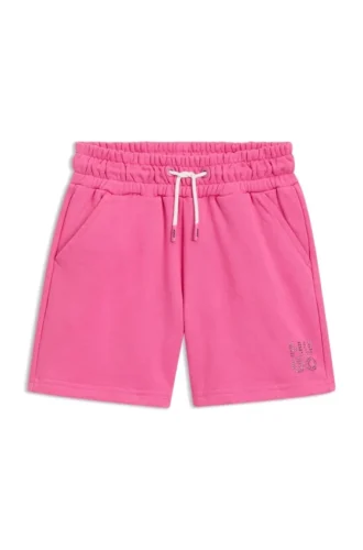 Kids’ stud-logo shorts in a cotton blend
