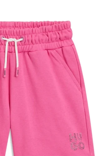 Kids’ stud-logo shorts in a cotton blend