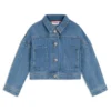 Kids’ stud-stripe jacket in blue denim Kids’ stud-stripe jacket in blue denim