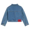 Kids’ stud-stripe jacket in blue denim Kids’ stud-stripe jacket in blue denim