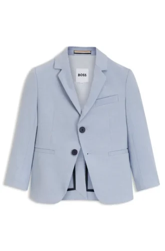 Kids’ suit jacket in stretch houndstooth fabric