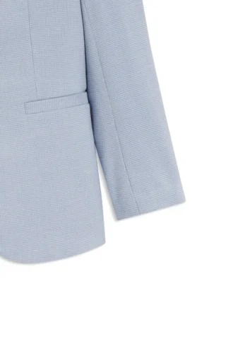 Kids’ suit jacket in stretch houndstooth fabric
