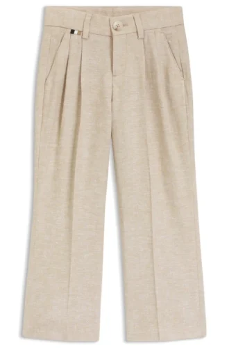 Kids’ suit pants in a linen blend