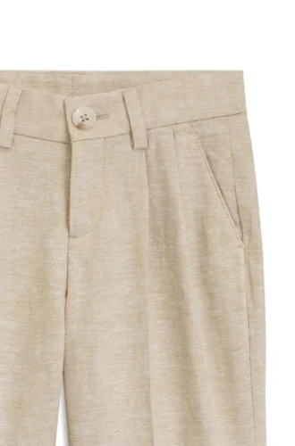 Kids’ suit pants in a linen blend