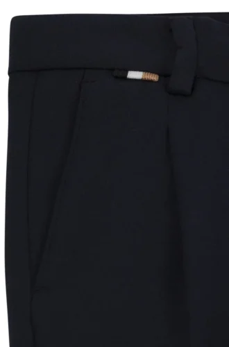 Kids’ suit trousers in stretch fabric with signature detailing