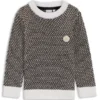 Kids’ sweater with three-tone cotton knit