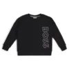 Kids’ sweatshirt in fleece with vertical logo Kids’ sweatshirt in fleece with vertical logo