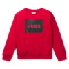 Kids’ sweatshirt with squared logo print