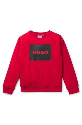 Kids’ sweatshirt with squared logo print