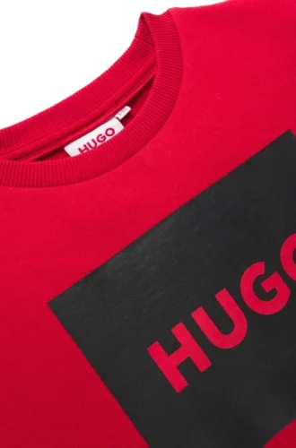 Kids’ sweatshirt with squared logo print