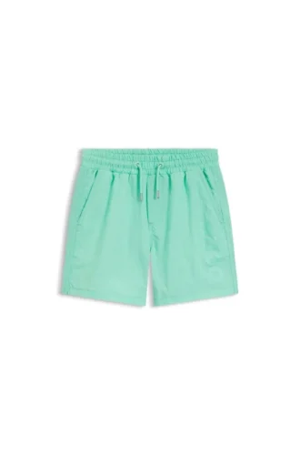 Kids’ swim shorts with contrast logo print