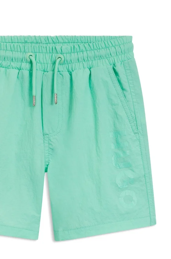 Kids’ swim shorts with contrast logo print Kids’ swim shorts with contrast logo print