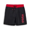 Kids’ swim shorts with vertical logo print