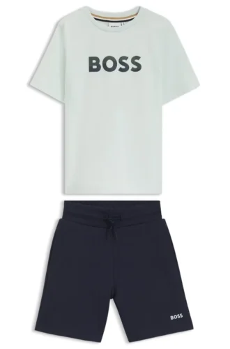 Kids’ T-shirt and shorts set with logo details