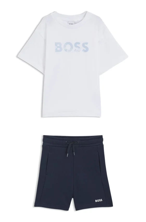 Kids’ T-shirt and shorts set with logo prints Kids’ T-shirt and shorts set with logo prints