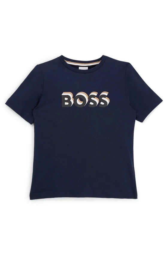 Kids’ T-shirt in cotton jersey with embossed logo print Kids’ T-shirt in cotton jersey with embossed logo print