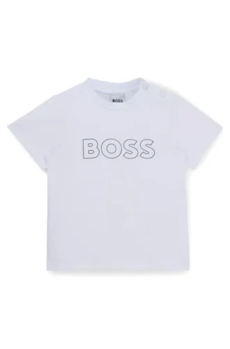 Kids’ T-shirt in cotton jersey with embossed logo print
