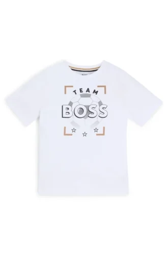 Kids’ T-shirt in cotton jersey with logo artwork