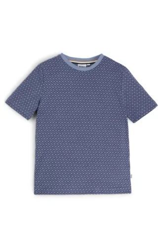Kids’ T-shirt in cotton with all-over monogram print