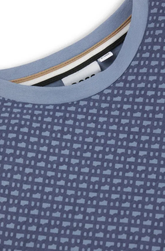 Kids’ T-shirt in cotton with all-over monogram print Kids’ T-shirt in cotton with all-over monogram print