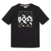Kids’ T-shirt in cotton with monograms and logo print