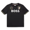 Kids’ T-shirt in stretch fabric with embroidered patches Kids’ T-shirt in stretch fabric with embroidered patches