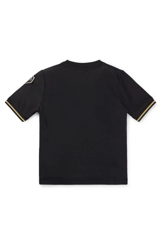 Kids’ T-shirt in stretch fabric with embroidered patches Kids’ T-shirt in stretch fabric with embroidered patches