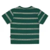 Kids’ T-shirt in striped cotton with varsity-style logo Kids’ T-shirt in striped cotton with varsity-style logo