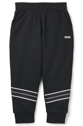 Kids’ tapered-fit tracksuit bottoms with herringbone trims