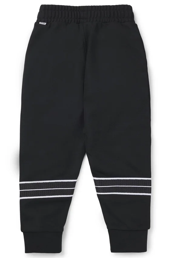Kids’ tapered-fit tracksuit bottoms with herringbone trims Kids’ tapered-fit tracksuit bottoms with herringbone trims