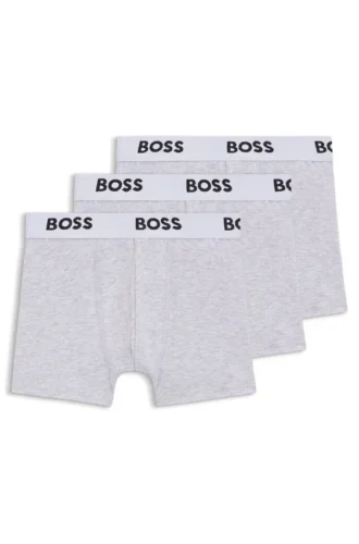 Kids’ three-pack of boxer shorts in stretch cotton