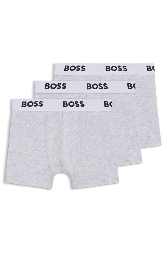 Kids’ three-pack of boxer shorts in stretch cotton Kids’ three-pack of boxer shorts in stretch cotton