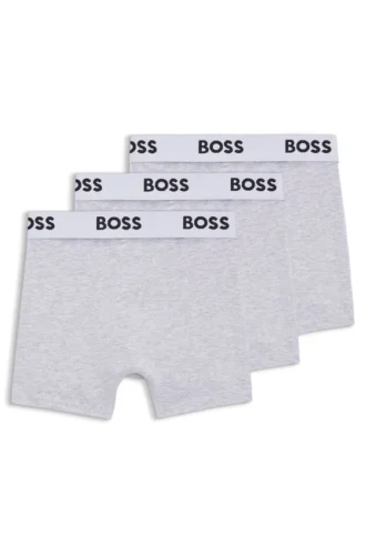 Kids’ three-pack of boxer shorts in stretch cotton