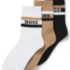 Kids’ three-pack of socks with stripes and logo Kids’ three-pack of socks with stripes and logo