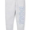 Kids’ tracksuit bottoms with vertical logo print