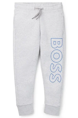 Kids’ tracksuit bottoms with vertical logo print