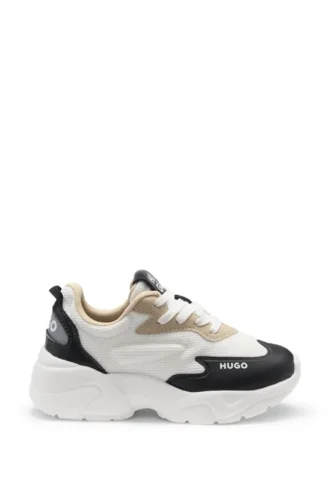 Kids’ trainers in canvas and faux leather