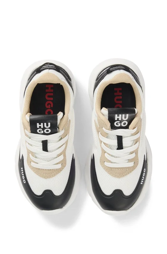 Kids’ trainers in canvas and faux leather Kids’ trainers in canvas and faux leather