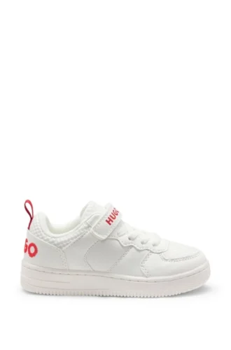 Kids’ trainers in faux leather and mesh