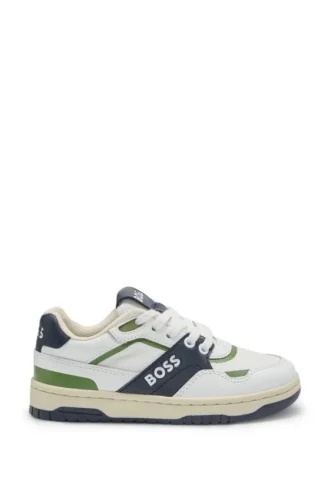 Kids’ trainers in leather and canvas
