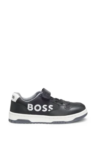 Kids’ trainers in leather and canvas