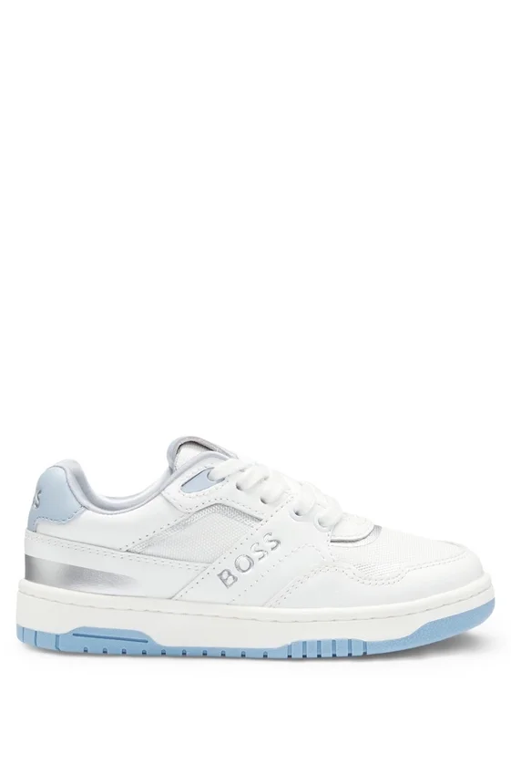 Kids’ trainers in leather and canvas Kids’ trainers in leather and canvas